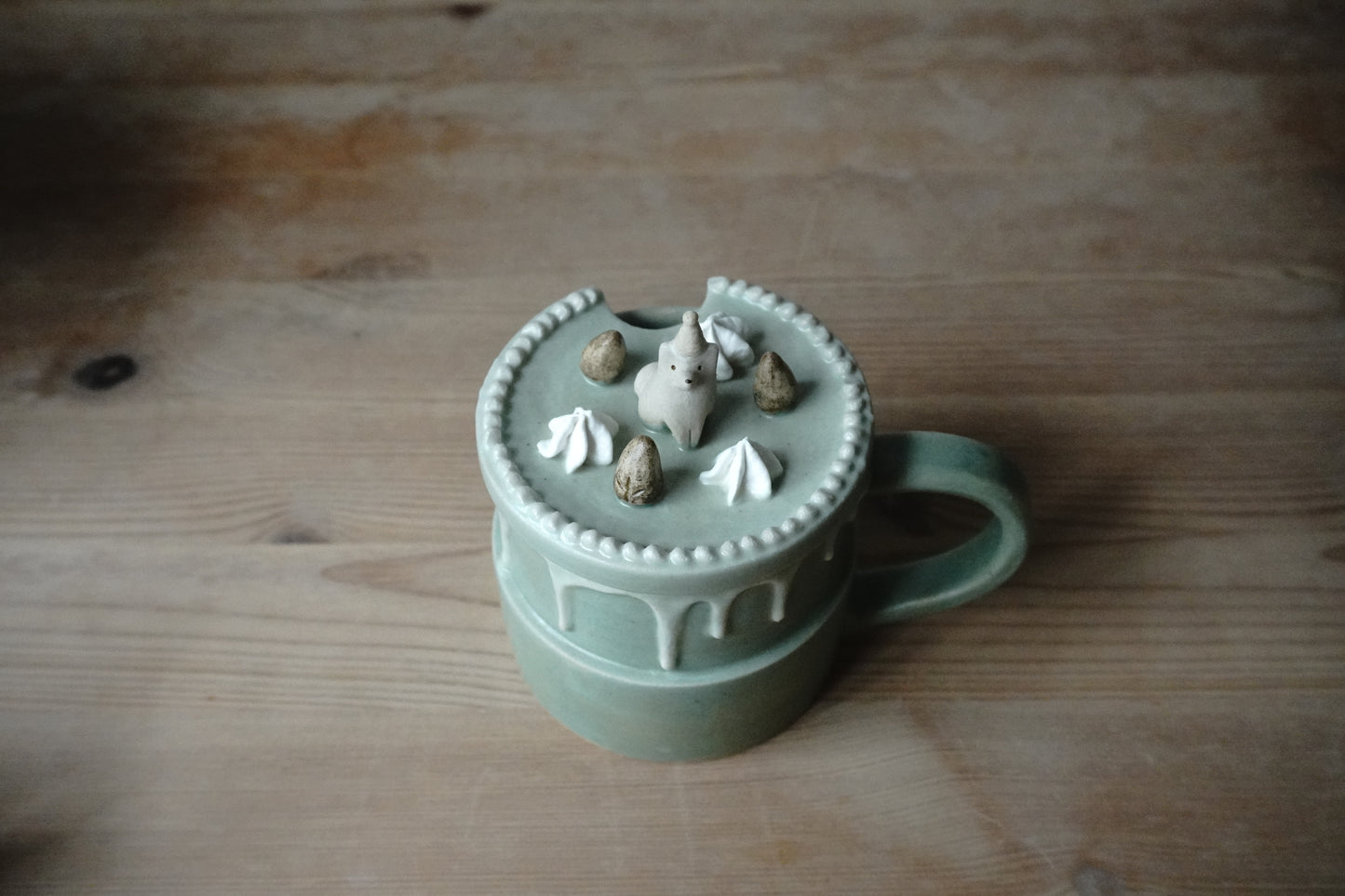 Lidded Cup - Peppermint Fox