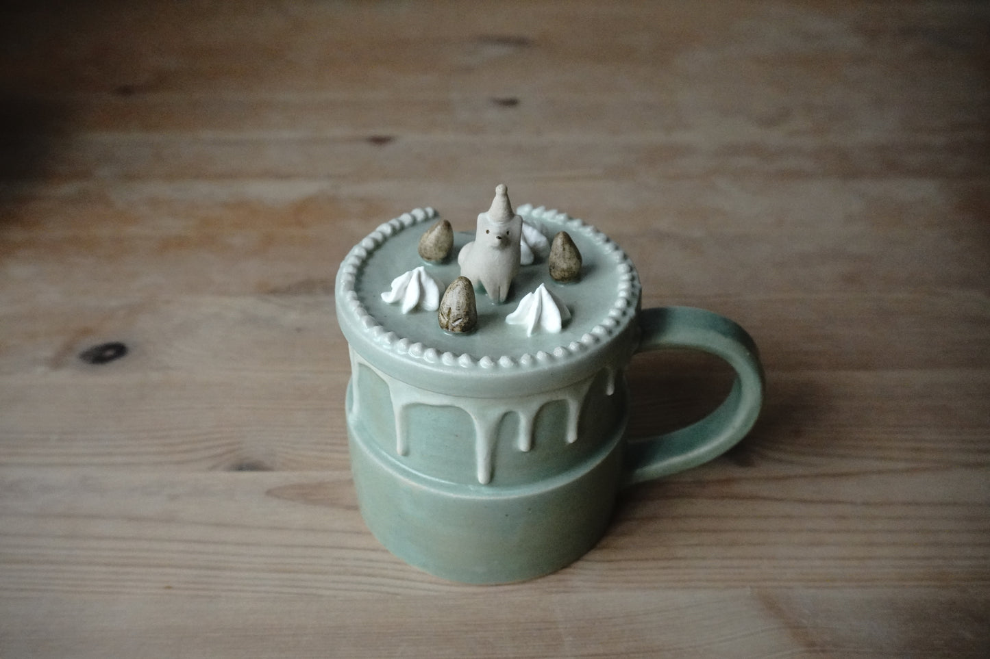 Lidded Cup - Peppermint Fox