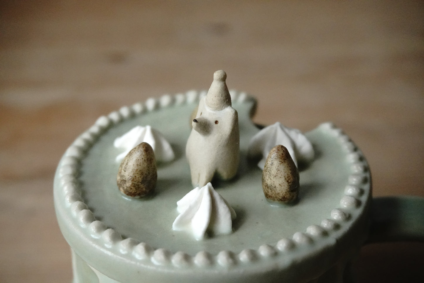 Lidded Cup - Peppermint Fox