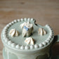 Lidded Cup - Peppermint Blue Bow Cat