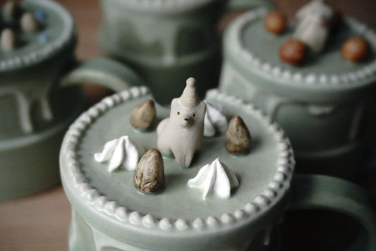Lidded Cup - Peppermint Fox