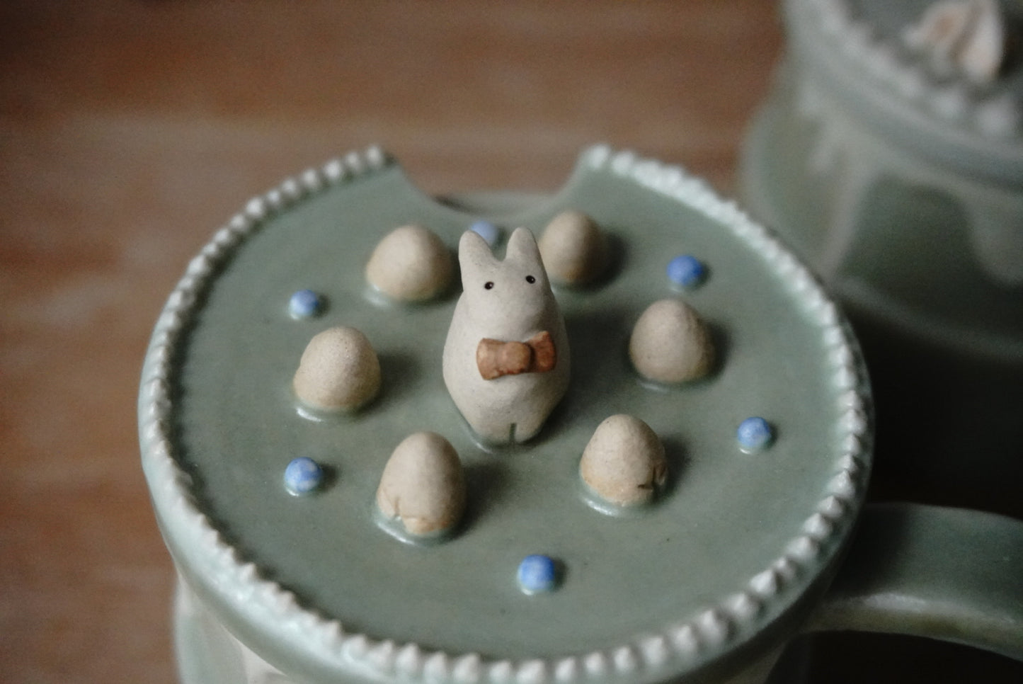 Lidded Cup - Peppermint Rabbit